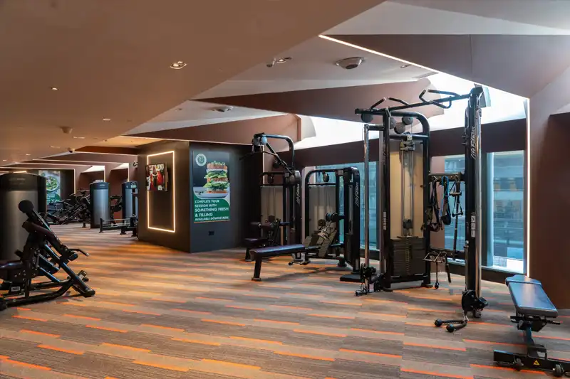 Gymnasium equipment at Hotel Sahara Star